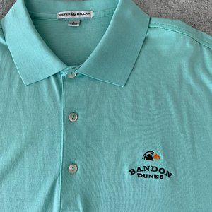 Peter Millar Large Golf Polo Green